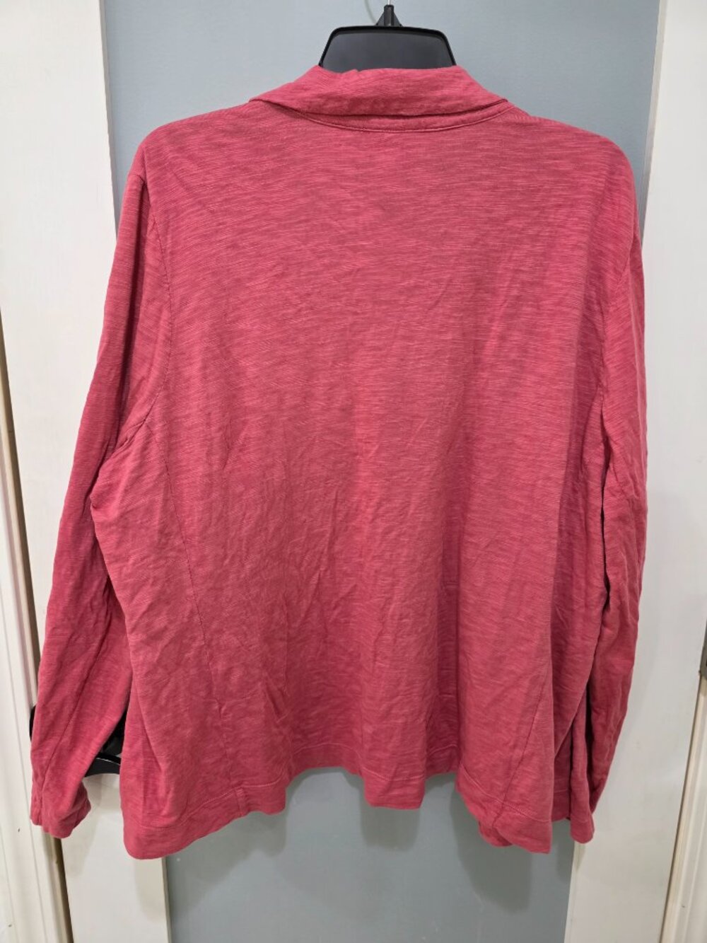 CHICO'S XXL (4) Pink Cotton Modal Open Cardigan Sweater Plus Size Knit Blazer - Picture 11 of 11